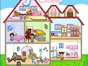 Free Doll House Decoration online game, help family decorate their big house, interior design and furniture placement game