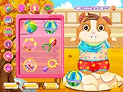 Fluffy Hamster Salon free online pet caring game washing and styling an adorable hamster