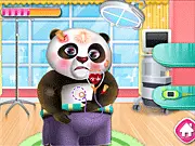 Play Baby Panda Day Care free online, treat wounds and care for the sick baby panda, dress up the animal