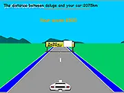 Math Road free online game, quick math puzzles, save car from deluge