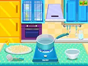 Sausage Meatball Pasta cooking game free online, preparing Italian meatballs with pork and cheese, cooking simulation