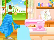 Screenshot of the Farmer Tailor Clothes free online game interface showing a farmer character wearing a fashionable, custom-designed outfit