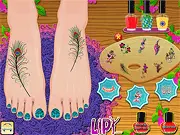 Play Rena's Pedicure Spa free online foot makeover and nail art game