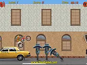 Play Stunt Bike Deluxe free online, extreme dirt bike racing and obstacle course game, unlock new vehicles