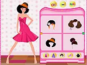 Studio Photoshoot Dress Up game image showing a model in a glamorous dress striking a pose against a bright studio backdrop