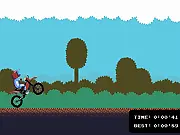 Screenshot of the Wheelie Legend free online motorbike game showing a rider perfectly balancing their motorcycle in a high-speed wheelie