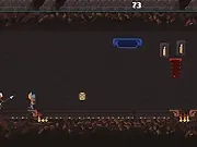 Screenshot of the Azte-Caput! online endless runner game showing a running character near colored walls and blocks, indicating the color-switching mechanic