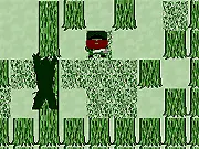 The player character chopping a tree next to the friendly Yeti in the free online game Yeti: Chopping Spree