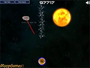 Gravity 2 free online game, physics puzzle with asteroid, repelling and attracting planets