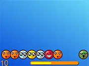 Screenshot of the Smile Panic online game showing a grid filled with various colored and expressive smilies ready to be matched