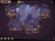 Alien Transporter free online game, rocket ship flying game, play free two-player game, flying aliens through caverns