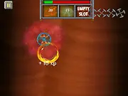 Hellfall game screenshot, character falling and avoiding flying monsters and obstacles, free online action game