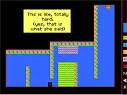 Dravity game screenshot, Character using a drawn gravity field to navigate a platforming level, Free online physics puzzle game