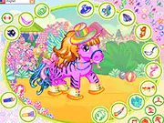 Fantasy Pony Dressup free online game, magical pony customization, drag and drop decals