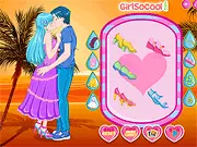 Our Last Kiss romantic dress-up game, couple fashion styling online, free romantic goodbye game