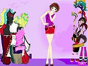 Bright Fashion Dressup game online, play free colorful dress-up game, model makeover with bright dresses