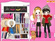 Play Winter Warmth free online dress up game featuring a double ponytails makeover and furry coats