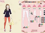 Mega Avatar Creator free online game, dress up girl avatar with minimal accessories on PlayArcadeHub