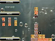 Different elemental blocks like fire and wood reacting in the React Block Puzzle free online game