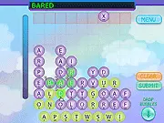 Word Smash free online game, a puzzle board with letter tiles being used to spell a word and score points