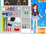 Play Rainbow Girl free online dress up game featuring vibrant band clothing and Korean style fashion