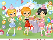 Screenshot of Birthday Party Time!, a character model ready for a fashionable free online dress-up game