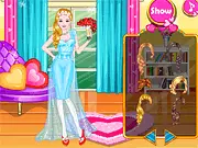 Play Valentine Day Wedding free online makeover game, featuring bridal gown selection and makeup