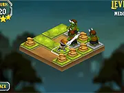 Play Warrior Slide free online puzzle game, slide the tiles to clear a path and attack all the monster