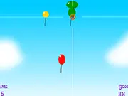 Balloons Shooter free online game, a target shooting screen with various colored balloons ready to be popped within a time limit