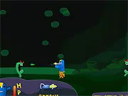Brave Pilule game screen showing a small hero character shooting at alien enemies in a pixel-style arena, Free Online Action Shooter Game