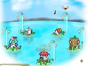 Music and Wind free online puzzle game, sorting colorful music notes into tubes