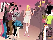 Free online 90s dress up game featuring a girl in retro grunge fashion with a flannel shirt and choker