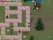 Screenshot of the Maze Fantasy online game showing a character collecting a green crystal inside a fantasy-themed labyrinth