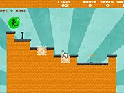 Screenshot of the online puzzle game Springed showing objects being dropped to solve a physics challenge