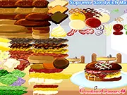 Supreme Sandwich Maker free online cooking game, create custom sandwiches, play free