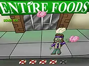 Vegan Zombie free online game, catch tofu avoid brains, play free arcade game, high score