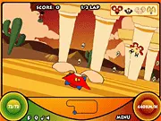 Super Race Flash free online game screenshot, hovercraft racing on a track, collecting coins