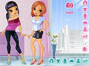Twin Sisters Dressup free online game, styling two cute twin girls, matching outfits for sisters game, play free on PlayArcadeHub