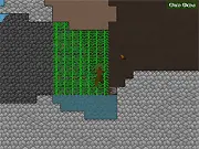 Regrowth: The Lost Groves online game screenshot. Character growing climbable mushrooms and vines to solve a puzzle. Free environmental platformer game.