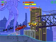 Spy Car Shooter action game screenshot showing a heavily armed supercar destroying enemy vehicles
