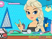Elsa Rock Style Dress Up free online fashion game giving Elsa a rock-and-roll makeover