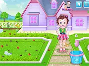 Screenshot from Baby Lisi Hospital Care showing Baby Lisi in a hospital setting, receiving treatment for her allergy with a doctor nearby.