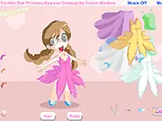 Play Twinkle Star Princess Dressup free online game, dressing up the princess with fantasy gowns and changing her hairstyle and skin color.