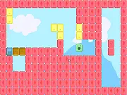 Blancmange free online gravity shift platformer game in a pixelated world