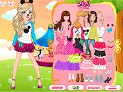 Cute Outfits Dress Up free online fashion game character with pink dress and accessories