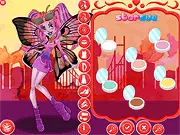 Monster High Luna Mothews Dress Up free online game featuring the daughter of the Mothman in various gothic and glamorous outfits.