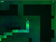 The player running to an escape rocket while being chased by aliens in the free online arcade game Waffelatio