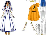 Shahrazad al Rahman Dress Up free online game, styling the Trinity Blood Empress character in elaborate robes.