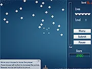 Pixel Shooter online game screenshot of a war tank defending against falling colorful pixels