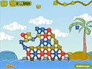 Stikey Linky online physics-based puzzle platformer game featuring two linked characters free to play
